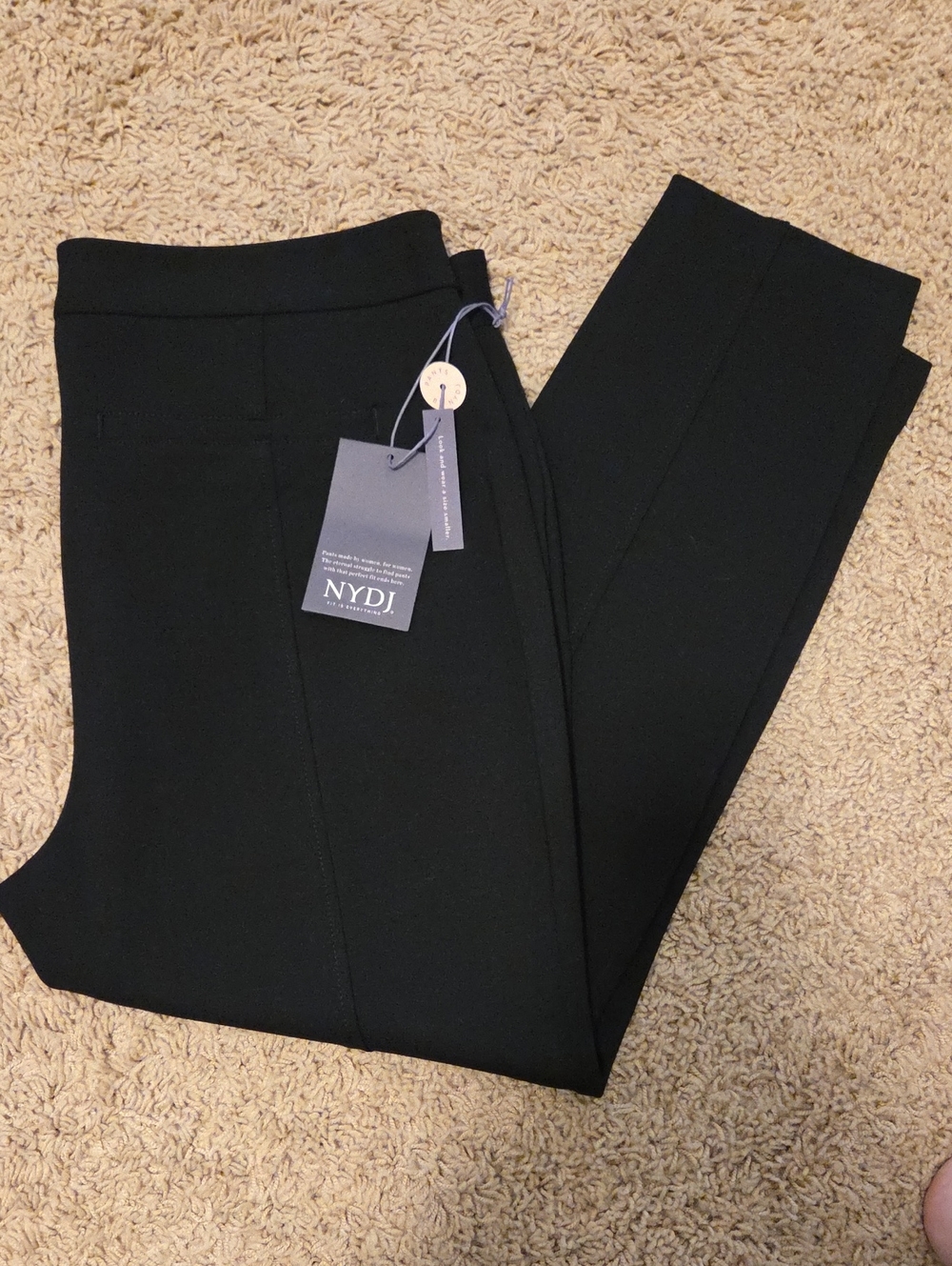 NYDJ Lift Tuck Black Ponte Ankle Pant NWT